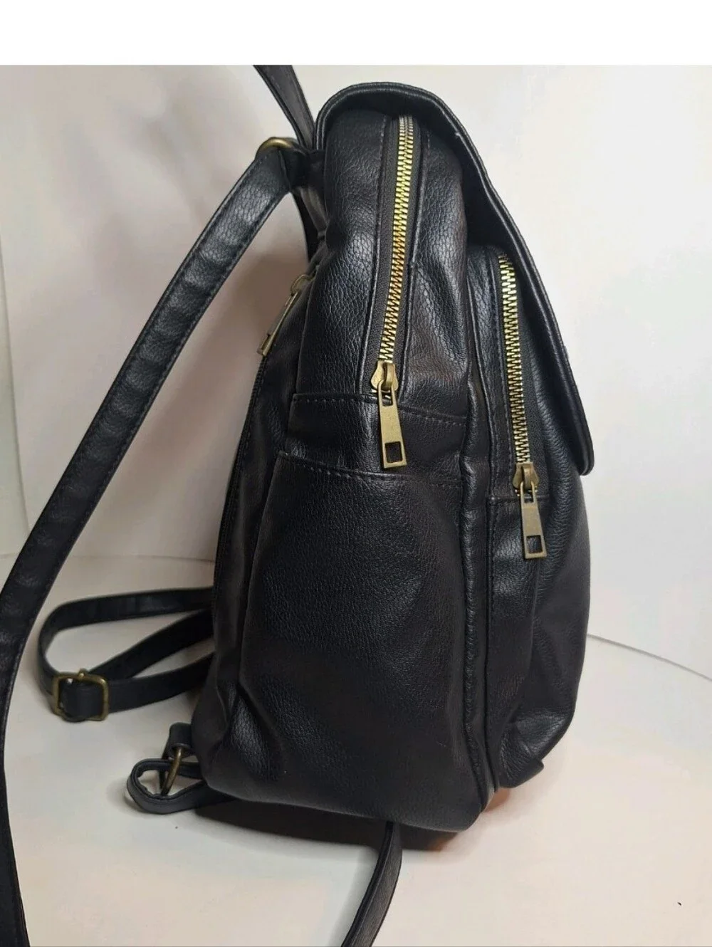Faux Leather Boho Backpack Handbag Soft PU Leather Shoulder School Retro 10 X 12
